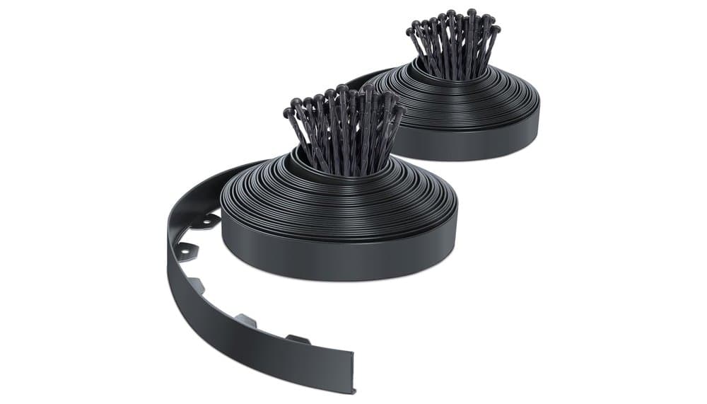 Test VOUNOT 40m Plastic Garden Edging with Anchor Pegs