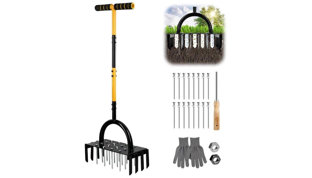 Test JABNOW Lawn Aerator Manual avec 24 Dents