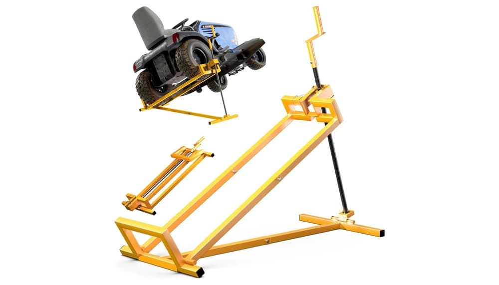 VOUNOT Telescopic Tractor Mower Lifter XL Yellow Test