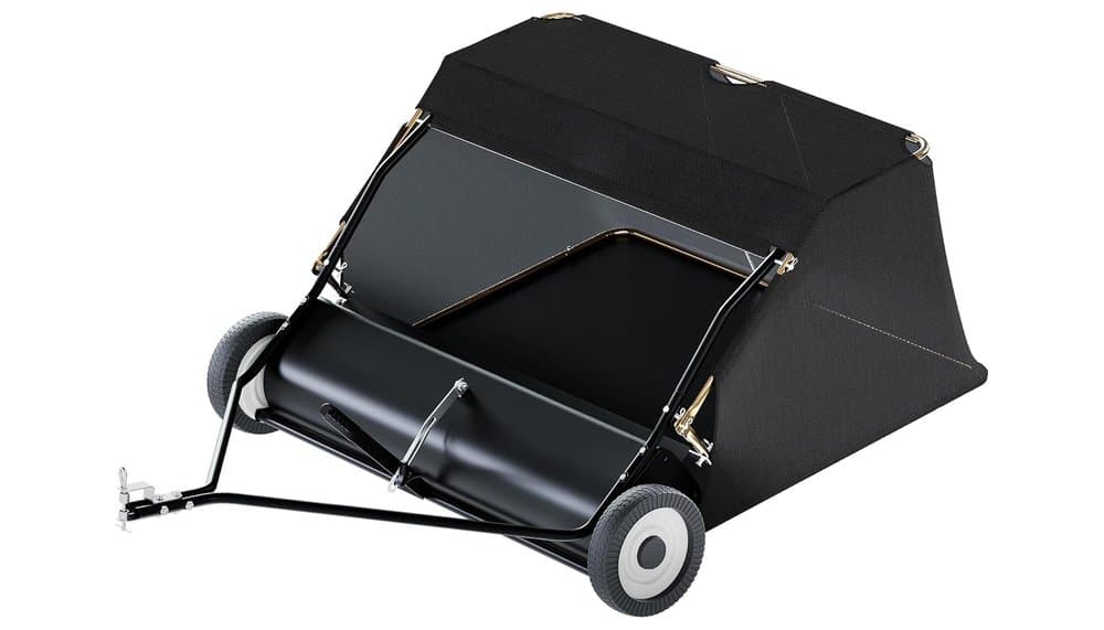 Test Wiltec Lawn Sweeper 120 cm 415L Towed Collector